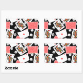 Kaarten en dice rechthoekige sticker (Vel)