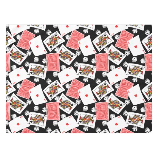 Kaarten en dice tafelkleed (Voorkant (Horizontaal))