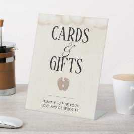 Kaarten en geschenken Baby is brouwen Baby shower Reclamebord Met Voetstuk