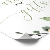 Kaarten en geschenken baby shower kleurrijke felle poster (Hoek)