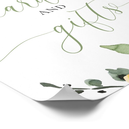 Kaarten en geschenken baby shower kleurrijke felle poster (Hoek)