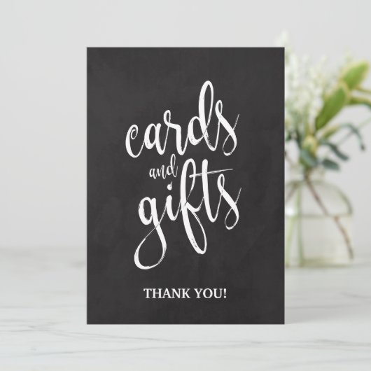 Kaarten en geschenken Betaalbaar bord bord (Staand voorkant)