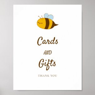 Kaarten en geschenken Bijen Baby shower Schattige Poster