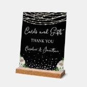 Kaarten en geschenken Black Sign String Lights Acryl Bord (Hoek)
