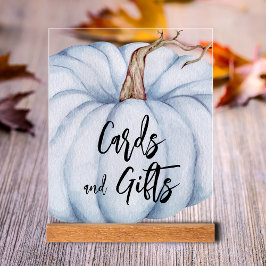 Kaarten en geschenken Blue Pumpkin Baby shower Acryl Bord