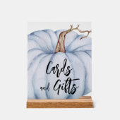 Kaarten en geschenken Blue Pumpkin Baby shower Acryl Bord (Voorkant)
