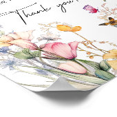 Kaarten en geschenken Blue Wildflowers Vrijgezelle Poster (Hoek)