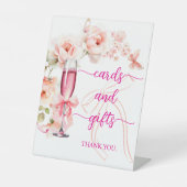 Kaarten en geschenken Blush Rozen Reclamebord Met Voetstuk (Voorkant)
