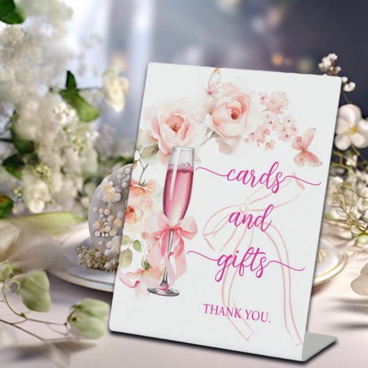 Kaarten en geschenken Blush Rozen Reclamebord Met Voetstuk