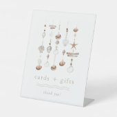 Kaarten en geschenken Boho Beach Baby shower Reclamebord Met Voetstuk (Voorkant)