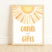 Kaarten en geschenken boho felle kleurrijke zon poster