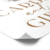 Kaarten en geschenken Boho kerstvakantie Baby show Poster (Hoek)