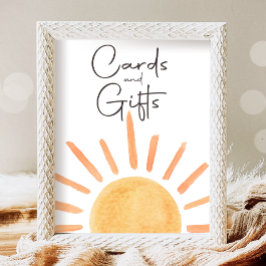 Kaarten en geschenken Boho Little Sunshine Party Poster