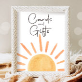 Kaarten en geschenken Boho Little Sunshine Party Poster
