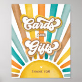 Kaarten en geschenken Boho Sunshine Boy Baby showe Poster (Voorkant)