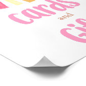 Kaarten en geschenken boho zonneschijn roze geel s poster (Hoek)