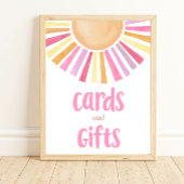 Kaarten en geschenken boho zonneschijn roze geel s poster