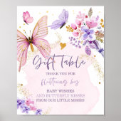 Kaarten en geschenken Butterfly Garden Baby shower Poster (Voorkant)