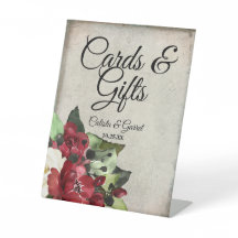 Kaarten en geschenken | Donkere rode Floral Gothic