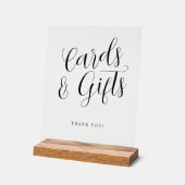 Kaarten en geschenken eenvoudige moderne script br acryl bord (Hoek)