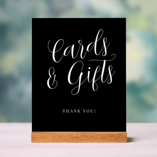 Kaarten en geschenken eenvoudige moderne script br acryl bord (Neutraal)