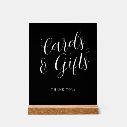 Kaarten en geschenken eenvoudige moderne script br acryl bord (Voorkant)