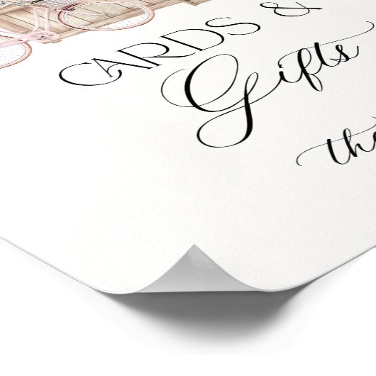 Kaarten en geschenken Elegant uit de markt Poster (Hoek)