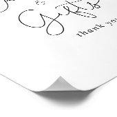 Kaarten en Geschenken Elegante Eenvoudige Calligra Poster (Hoek)