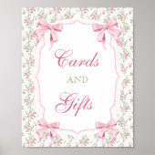 Kaarten en geschenken Elegante Roze Coquette Boog  Poster (Voorkant)