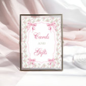 Kaarten en geschenken Elegante Roze Coquette Boog  Poster