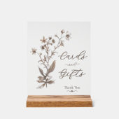 Kaarten en geschenken Elegante Wildflowers Wedding Acryl Bord (Voorkant)