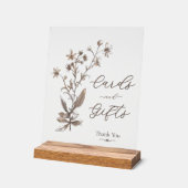 Kaarten en geschenken Elegante Wildflowers Wedding Acryl Bord (Hoek)