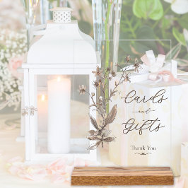 Kaarten en geschenken Elegante Wildflowers Wedding Acryl Bord