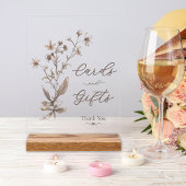 Kaarten en geschenken Elegante Wildflowers Wedding Acryl Bord