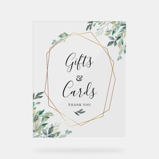 Kaarten en geschenken Eucalyptus Script Wedding Acryl Bord (Voorkant)