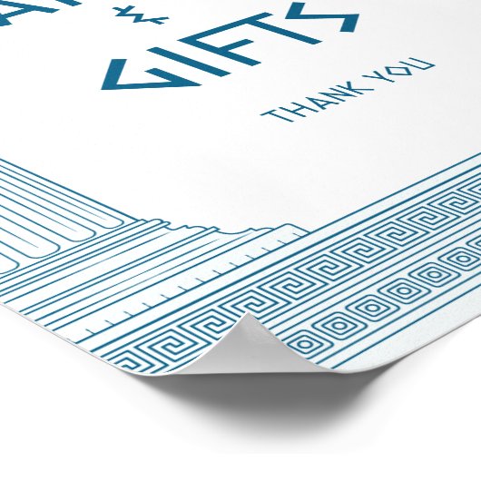 Kaarten en Geschenken Feestbord voor toga-evenemen Poster (Hoek)