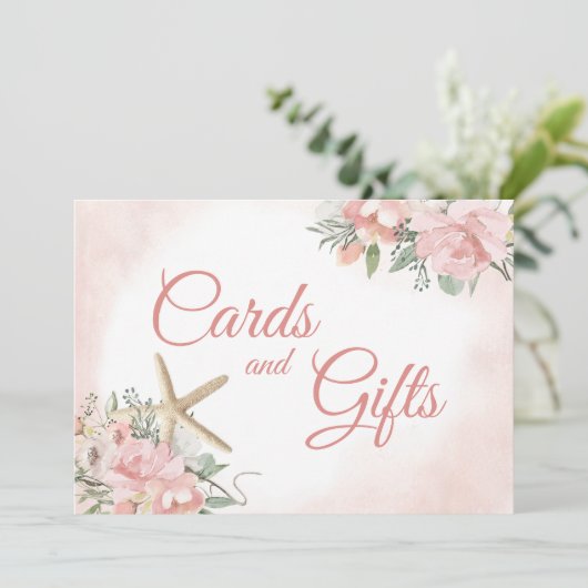 Kaarten en geschenken Floral Beach (Staand voorkant)