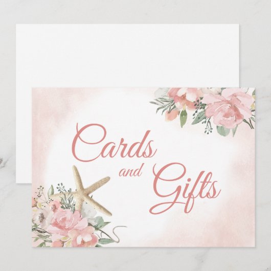 Kaarten en geschenken Floral Beach (Voorkant / Achterkant)