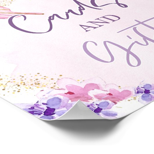 Kaarten en geschenken Floral Butterfly Garden Pink Poster (Hoek)