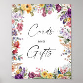 Kaarten en geschenken Floral Vrijgezellenfeest Spr Poster (Voorkant)