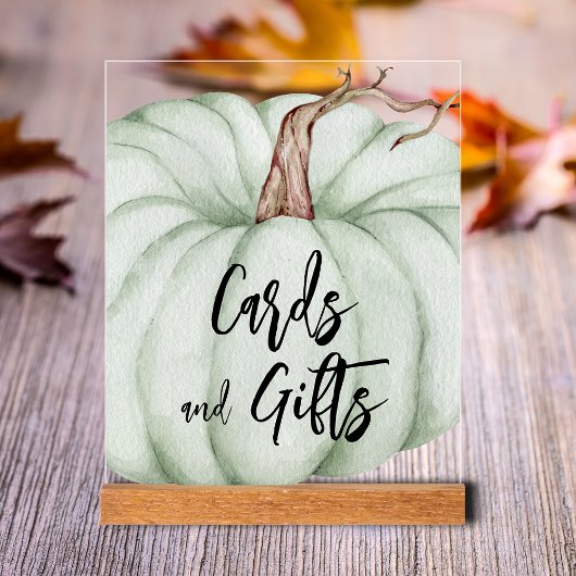 Kaarten en geschenken Green Pumpkin Baby shower Acryl Bord