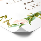 Kaarten en geschenken. Greenery floral garden brui Poster (Hoek)