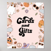 Kaarten en geschenken Groovy Halloween Ghost Baby Poster (Voorkant)