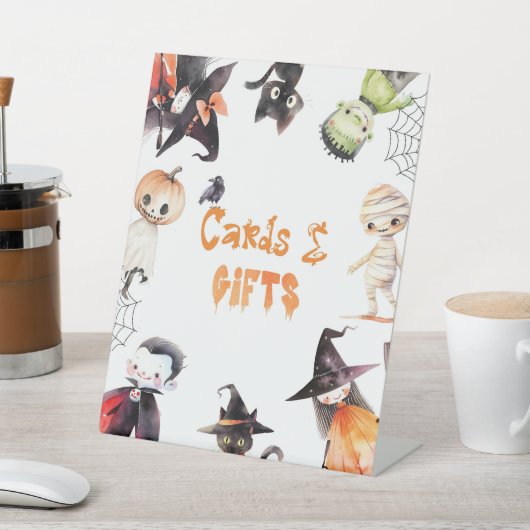 Kaarten en geschenken Halloween kostuumfeest Reclamebord Met Voetstuk (Insitu)