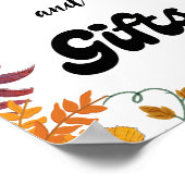 Kaarten en Geschenken Herfst Pompoen Favor feestbo Poster (Hoek)