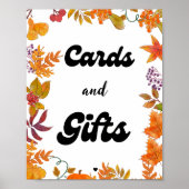 Kaarten en Geschenken Herfst Pompoen Favor feestbo Poster (Voorkant)