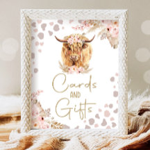 Kaarten en geschenken Highlander Koe Boho Boerderi
