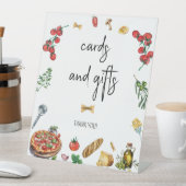 Kaarten en geschenken italiaanse stijl teken reclamebord met voetstuk (Insitu)