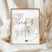 Kaarten en geschenken kaart vliegtuig baby shower  poster