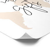 Kaarten en geschenken kaart vliegtuig baby shower  poster (Hoek)